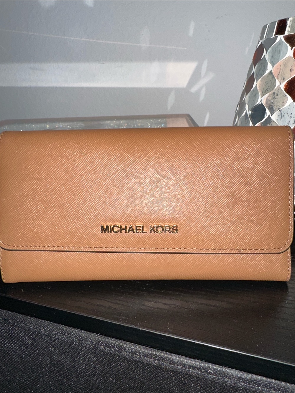 Michael Kors Tan Saffiano Leather Continental Wallet